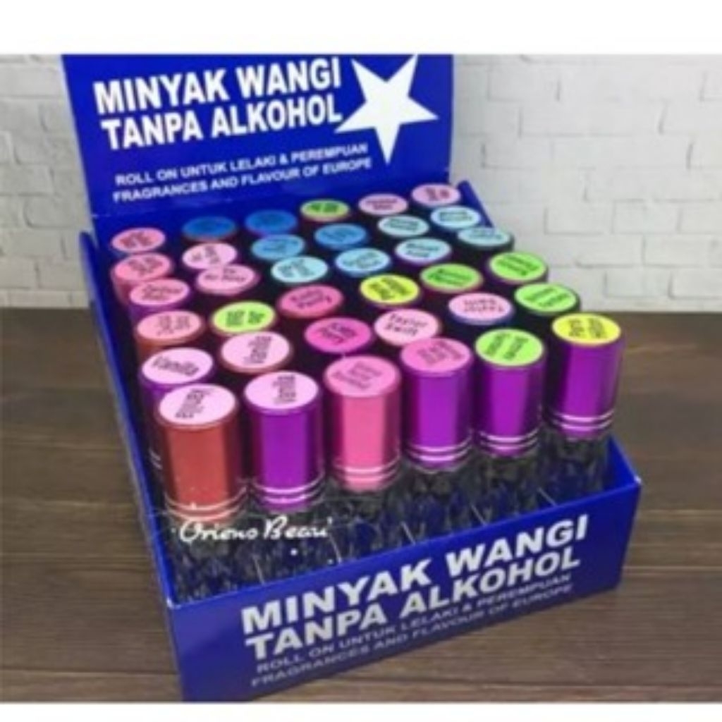 Parfum Roll On Mini – Isi 12 Botol, Cocok Buat Bisnis Parfum