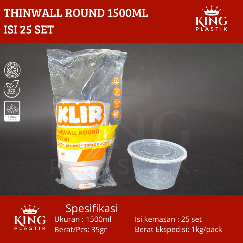 THINWALL KLIR 1500ML ROUND | THINWALL KLIR 1500R | THINWALL EMBER | THINWALL MANGKOK BESAR | THINWAL