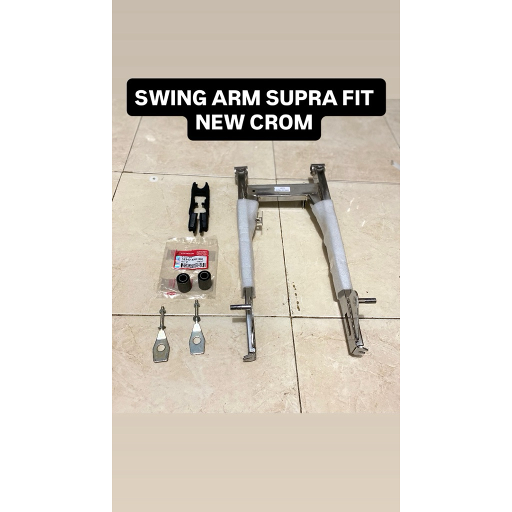 Swing Arm Arem Lengan Ayun Motor Honda Supra Fit New Fit X 125 D Tromol crom kilap