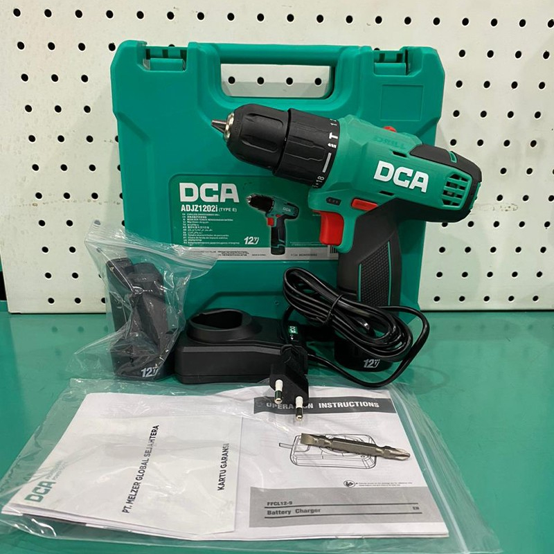 Mesin Bor Baterai Impact Drill Bor Beton Tembok - DCA ADJZ1202 Cordless Hammer Drill ADJZ 1202
