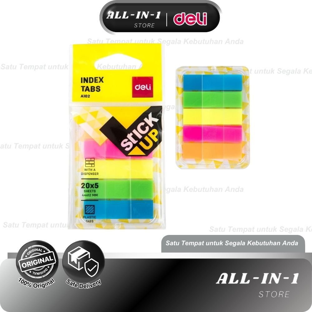 

Deli Index Tab penanda warna cerah melekat kuat media yang ditempel tetap bersih EA10202