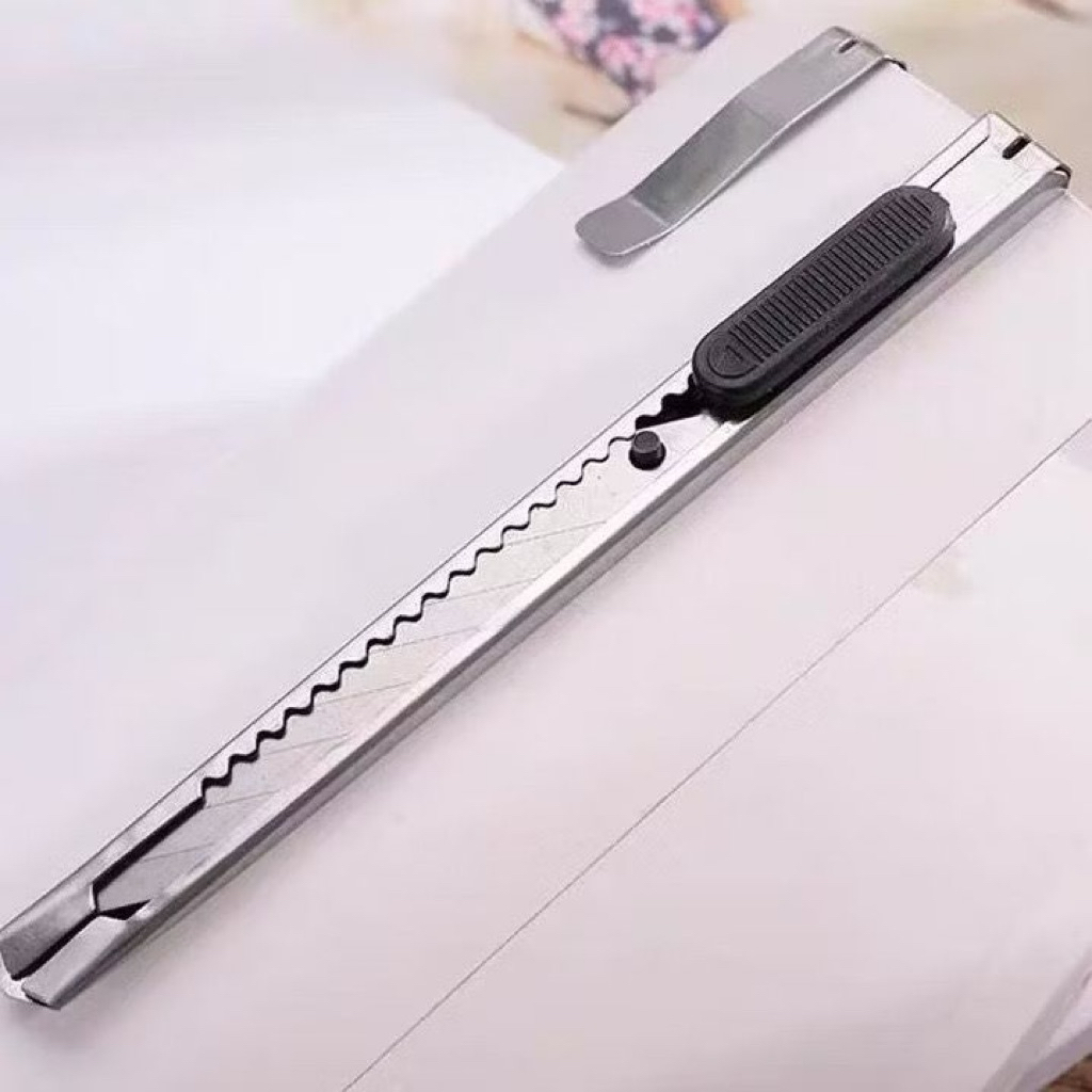 

Pisau Cutter Besi Mini / Pisau Cutter Stainless / Cutter Stainless Cutter Renceng Termurah ART Knife Sharp Portable Mini Auto-lock PRECISION KNIFE