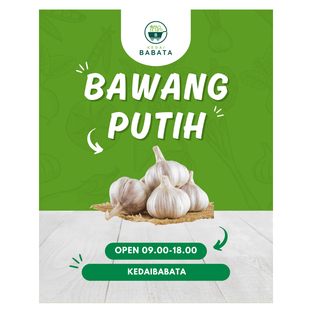

Bawang Putih Segar Empon Kedai Babata Padang
