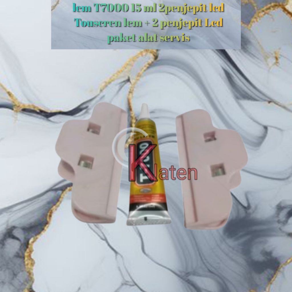 lem T7000 15 ml 2penjepit lcd Touscren lem + 2 penjepit Lcd paket alat servis