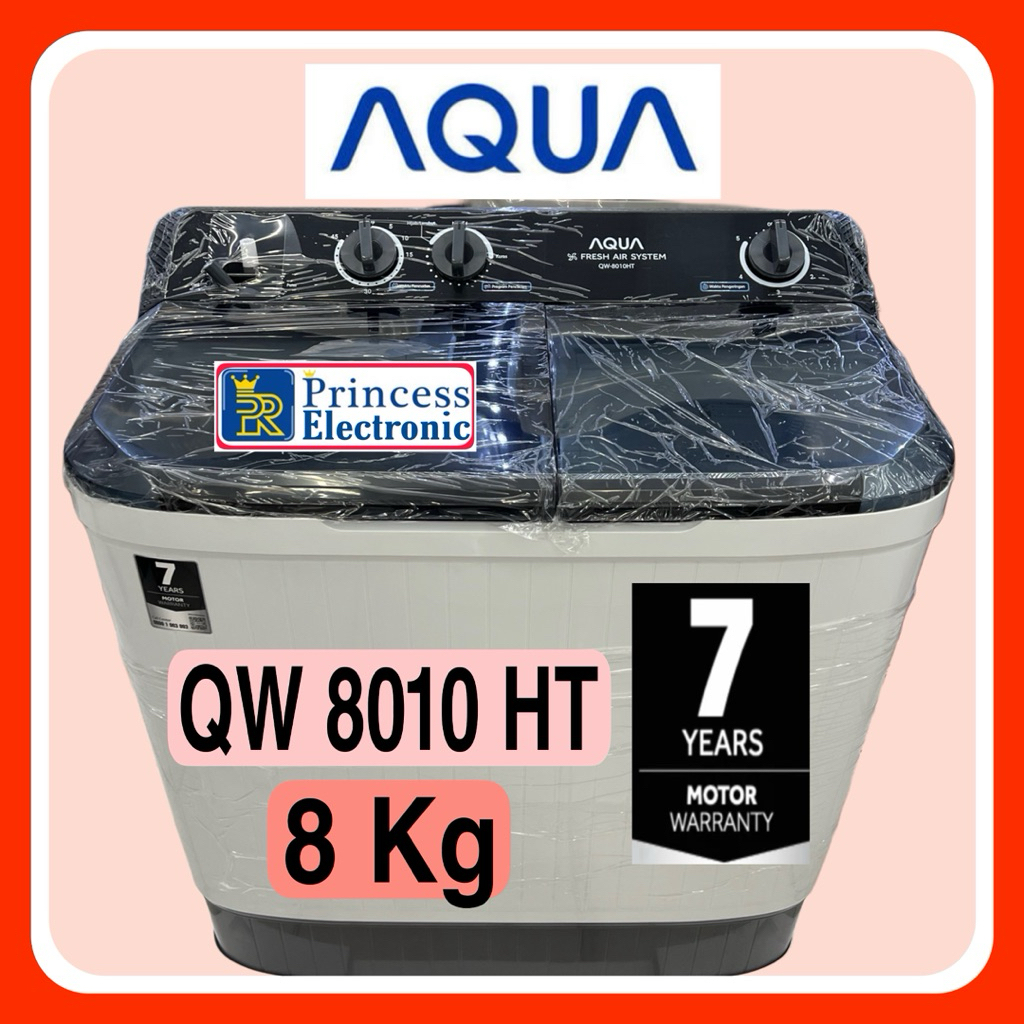Mesin cuci Aqua 8 kg 2 tabung anti karat