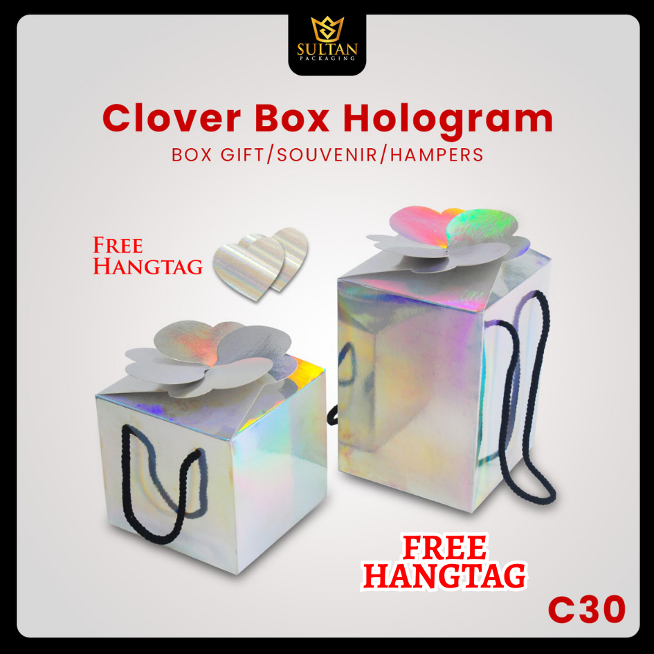 

Clover box - Dus Toples Hologram - Box Kado Toples 500 gr - C30