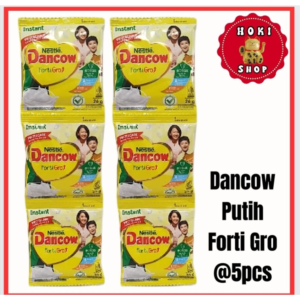 

Susu Dancow Putih Forti Gro per - 5pcs @27gr / Dancow Sachet / Dancow Putih Sachet / Susu Dancow