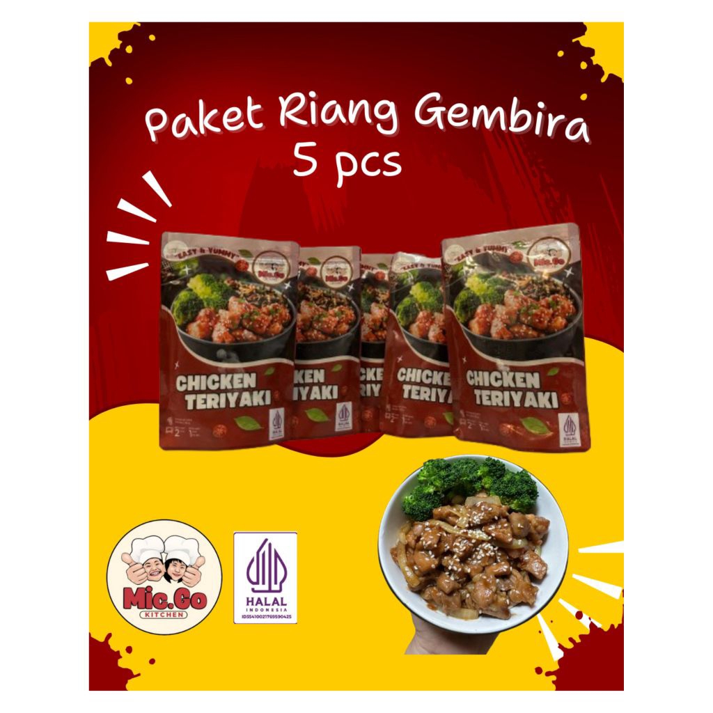 

ChickenTeriyaki Paket Riang Gembira 5 pcs