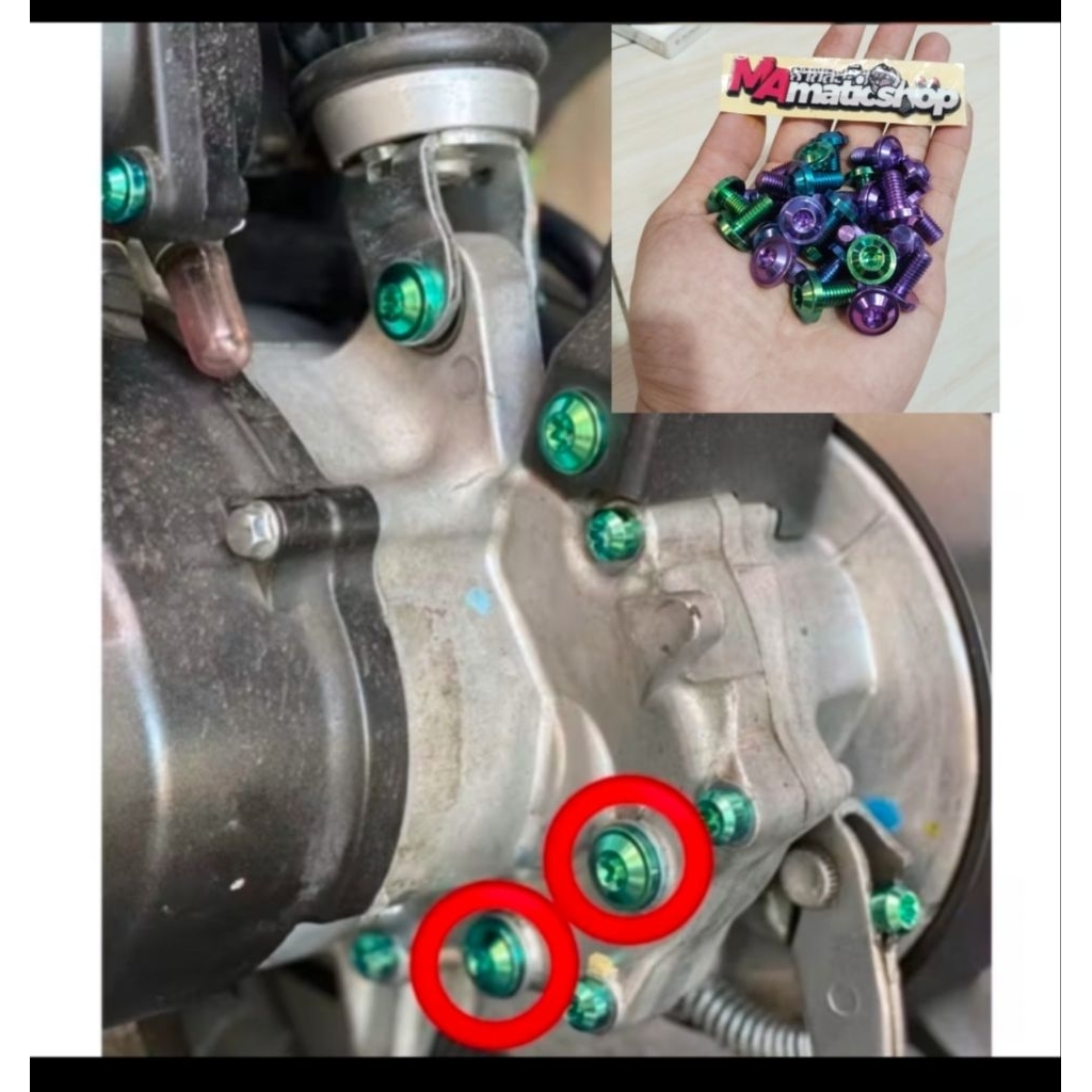 Baut gardan baut oli gardan beat scoopy vario Titanium