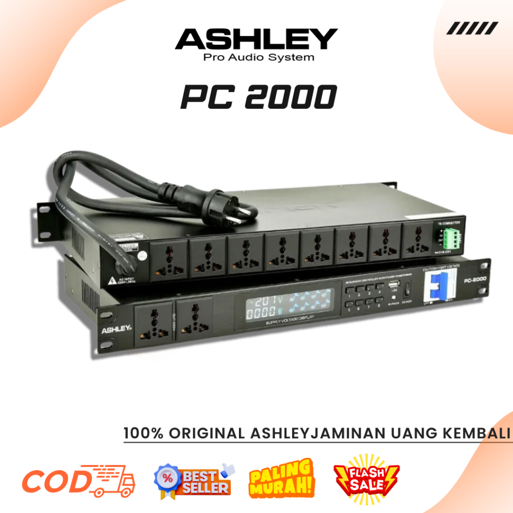 Power Sequencer Ashley PC 2000 PROFESSIONAL POWER CONDITIONER WITH SEQUENCER