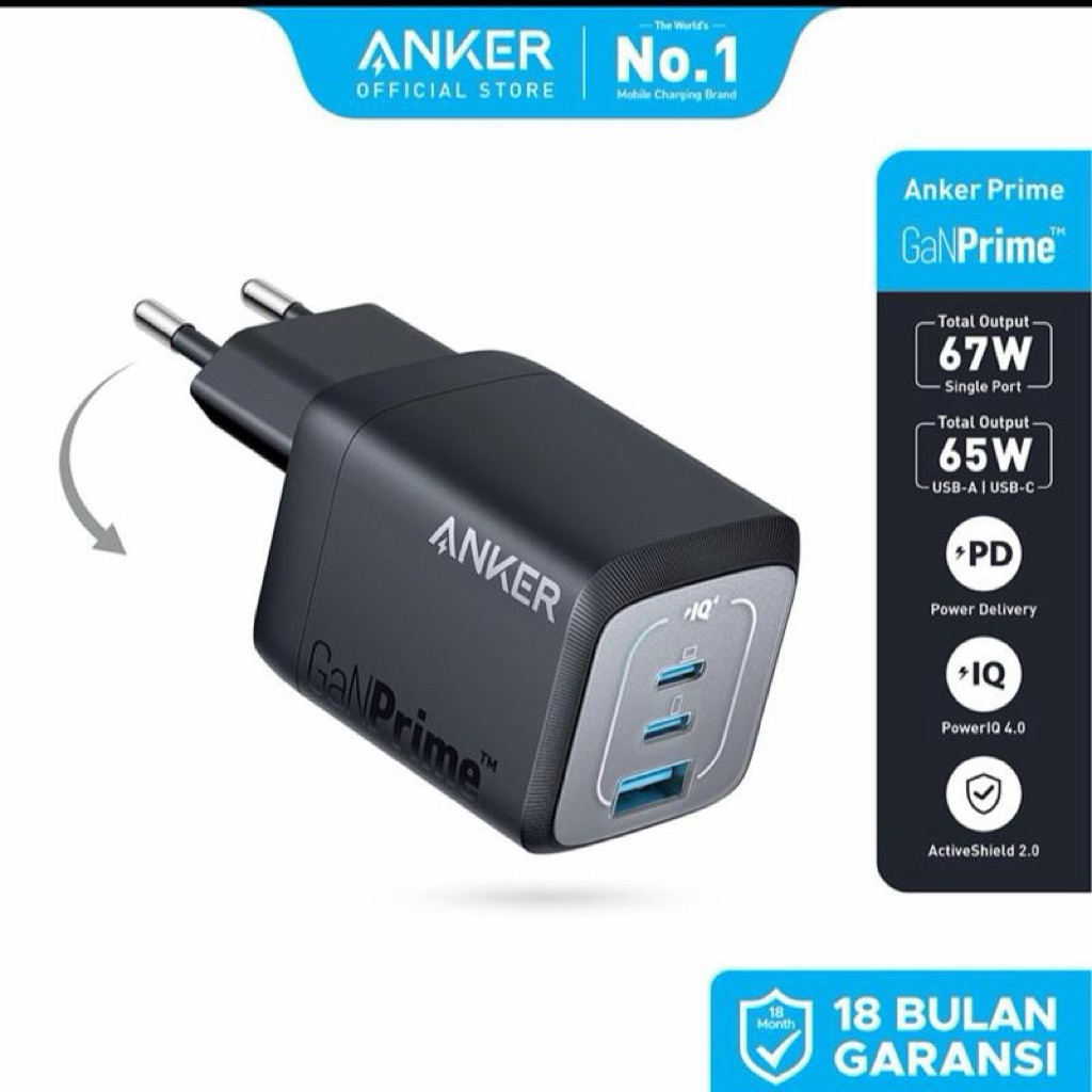 Wall charger Anker GaNPrime 67W- A2669