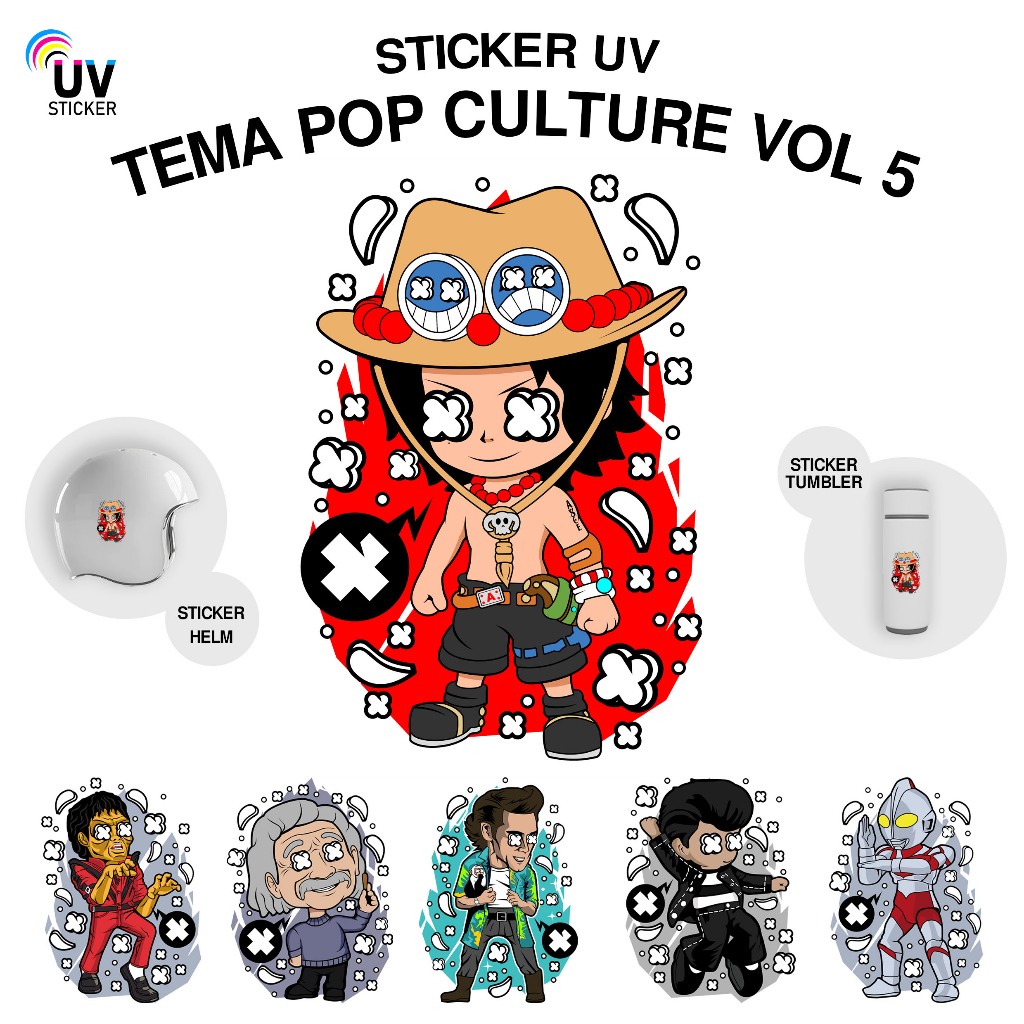 

STIKER UV - TEMA POP CULTURE VOL 5 | STICKER UV, STICKER MOTOR, STICKER MOBIL, STICKER HELM, STICKER TUMBLER, STICKER 3D, STICKER UV DTF BY UVSticker