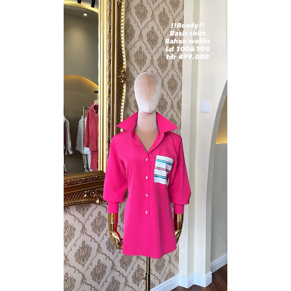Kemeja wanita fushia