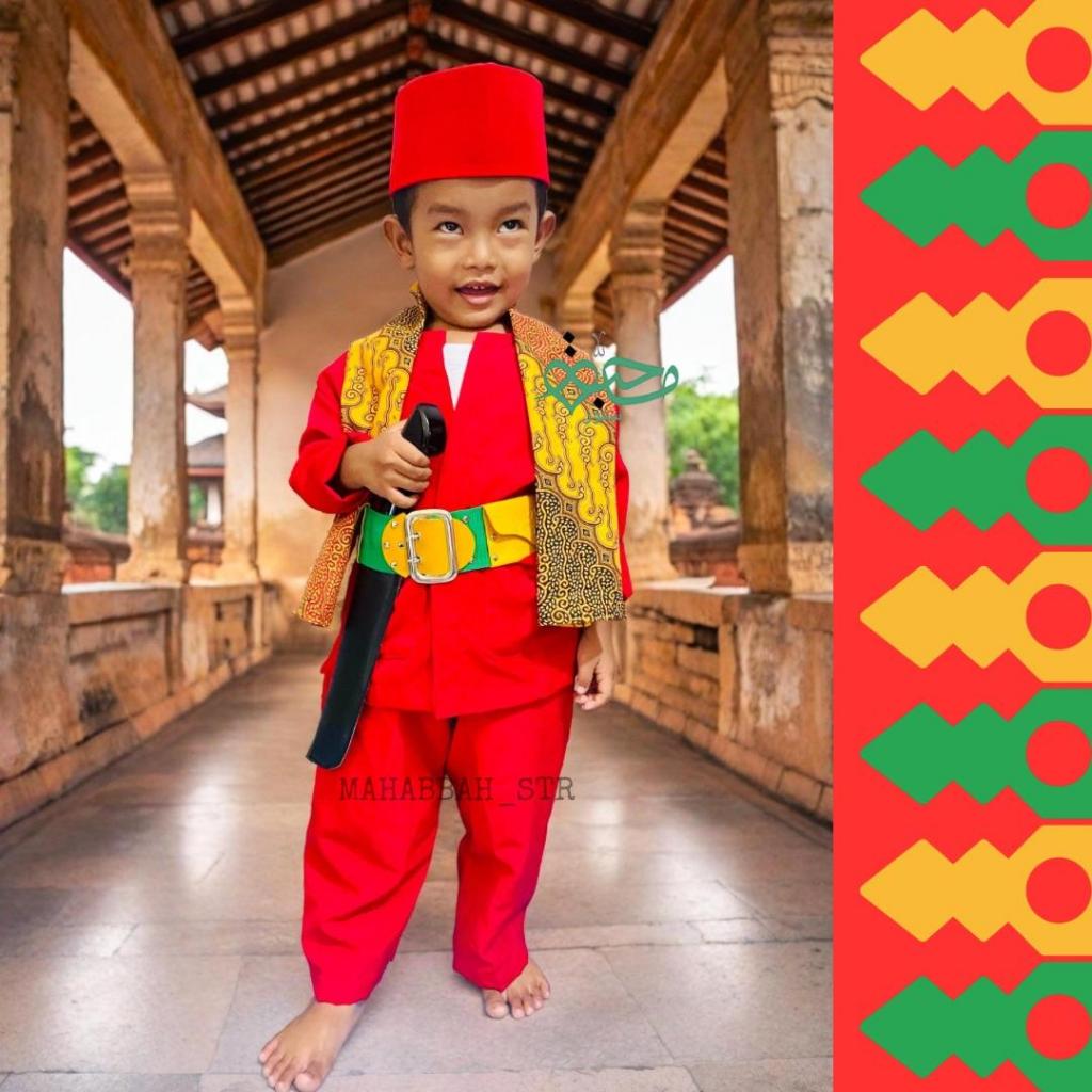 Baju Pangsi Betawi Anak Lengkap Baju Adat Pria