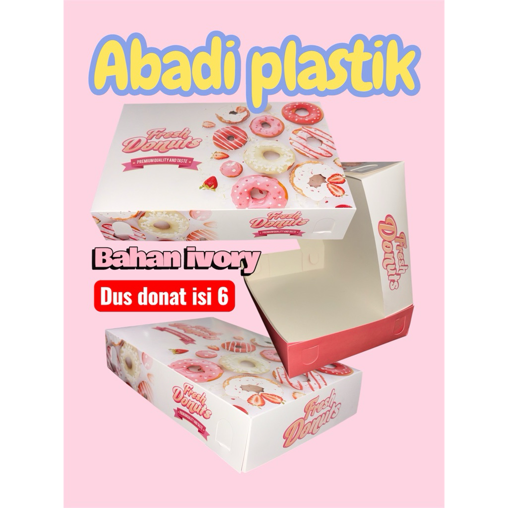 

DUS DONAT PINK ISI 6 / BOX DONAT ISI 6 - MIN PEMBELIAN 10PCS