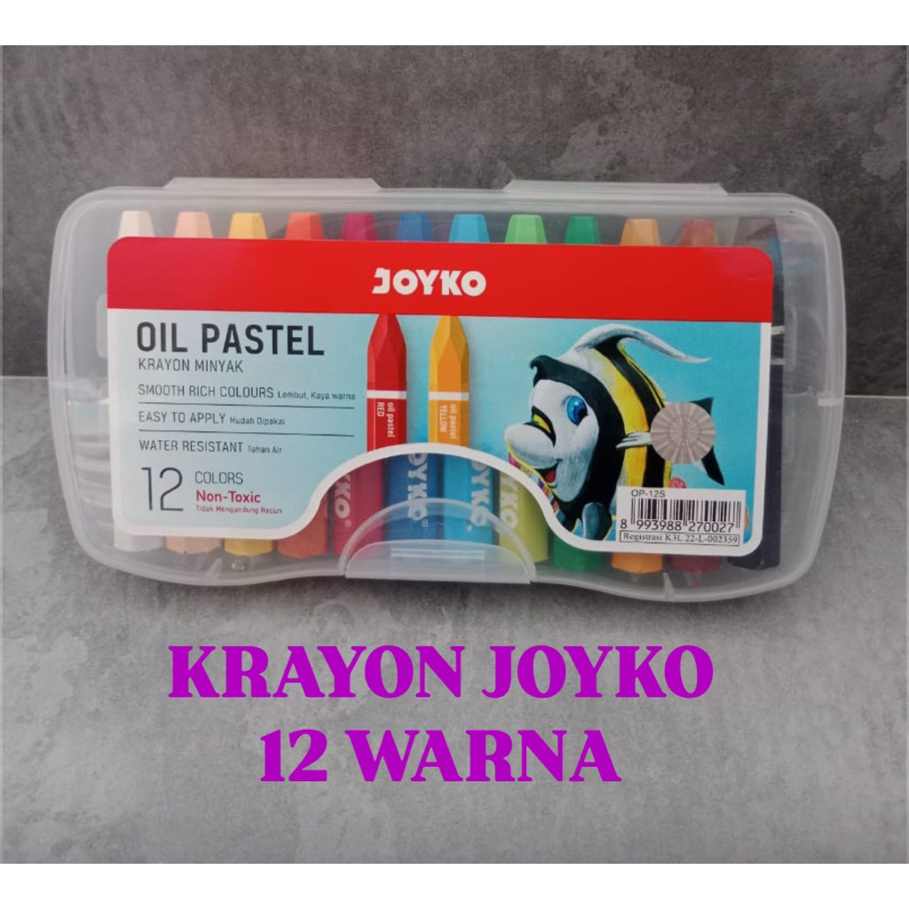 

Krayon Joyko 12 Warna / Oil Pastel Joyko / Crayon Joyko OP-12S