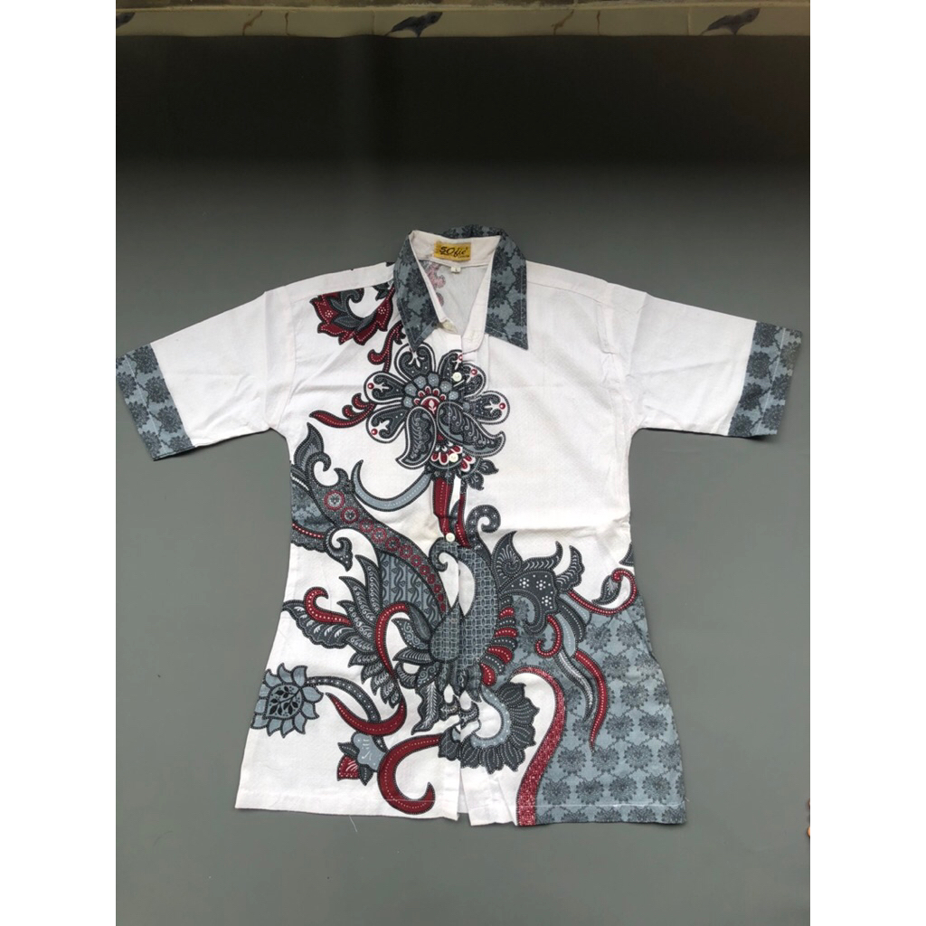Baju batik lengan pendek wanita ( preloved)