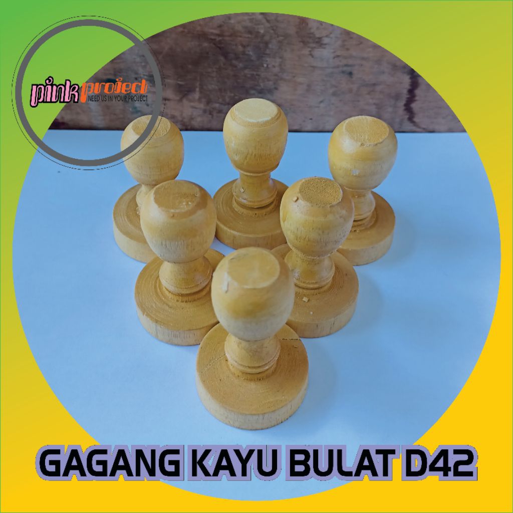 

Gagang Stempel Kayu Bulat UKURAN D42