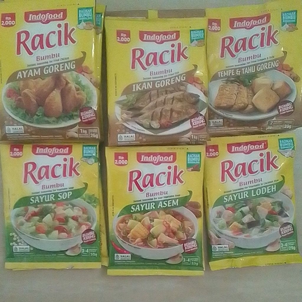 

racik ayam ikan tahu tempe goreng SOP sayur asem sayur lodeh