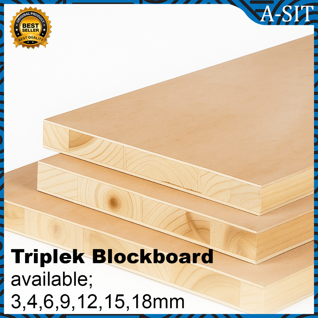 Triplek Plywood Blockboard Tebal 15 & 18mm