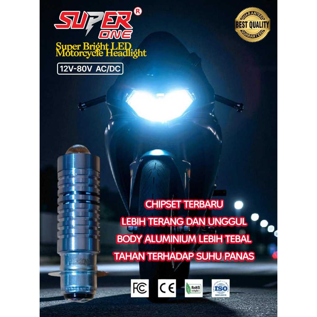 SUPERONE Bohlam Led Motor H6 Laser Super Terang Kualitas Premium