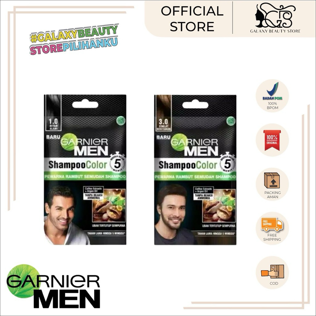 GARNIER MEN Shampoo Color / Garnier Men Pewarna Rambut