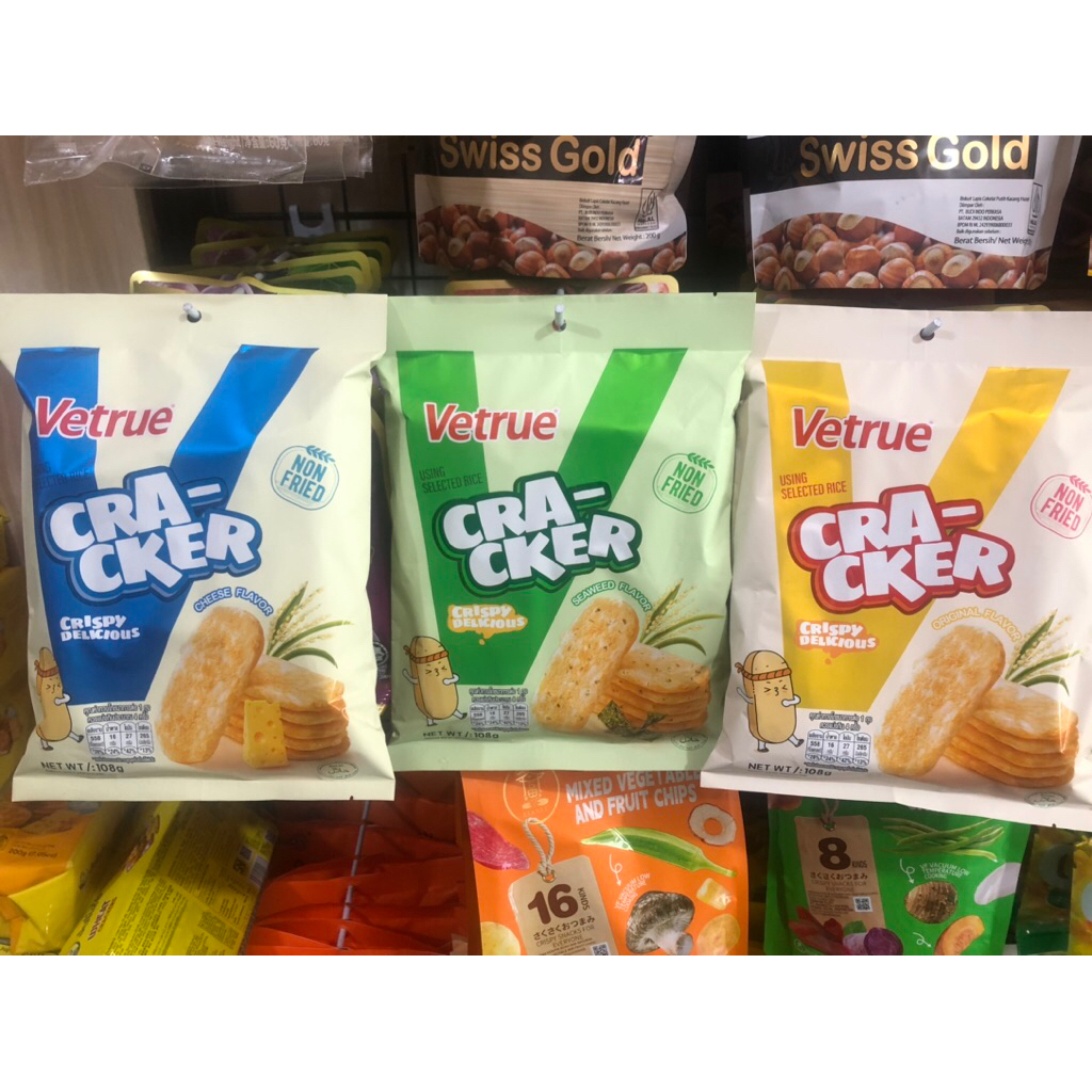 

Vetrue Rice Crispy Krekers Beras 300g Rasa Sayuran/Telur Asin/Lobster Pedas