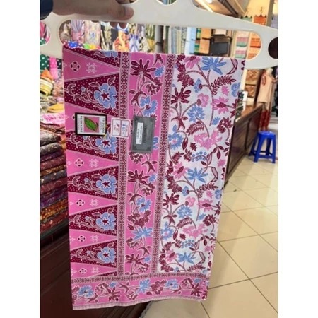 Sarung Tumpal Betawi Cirebonan Putih Pink/ Sarung Batik Serbaguna