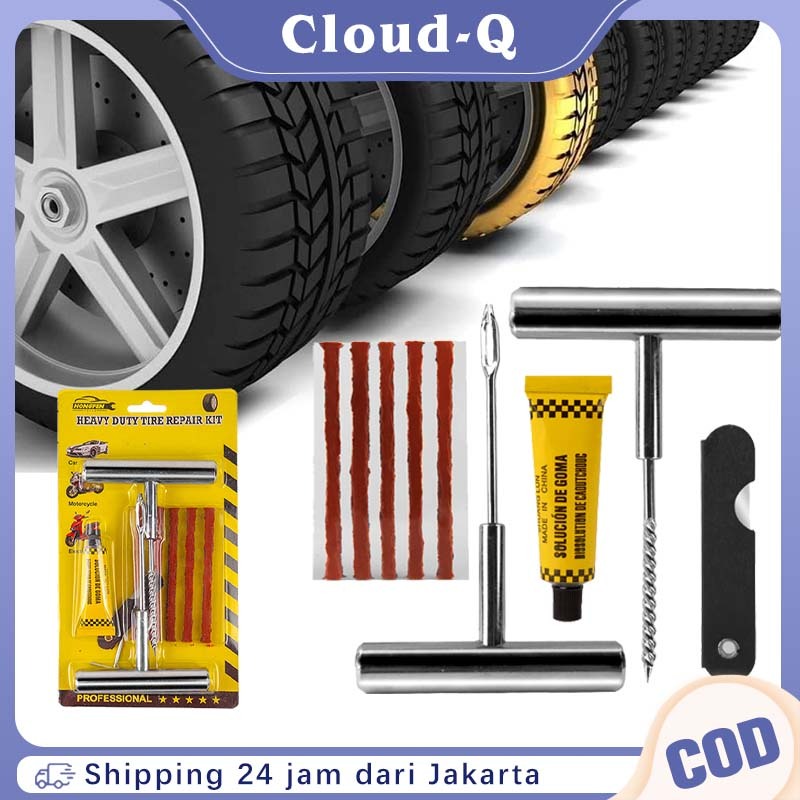 Alat Tambal Ban Tubles Mobil / Tire Repair Kit Tubeless Set Motor Mobil / Alat Tambal Ban Tubles Gag
