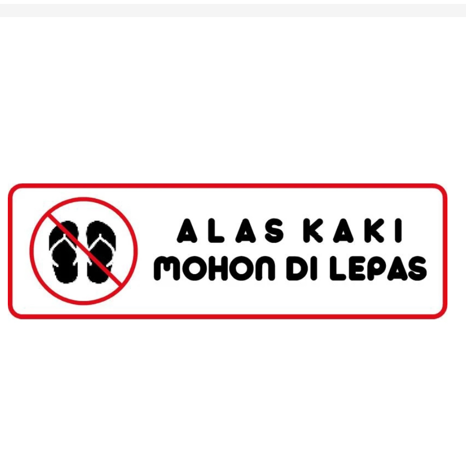 

STIKER ALAS KAKI MOHON DI LEPAS UK 5x15 cm BAHAN VYNIL ANTI AIR FW
