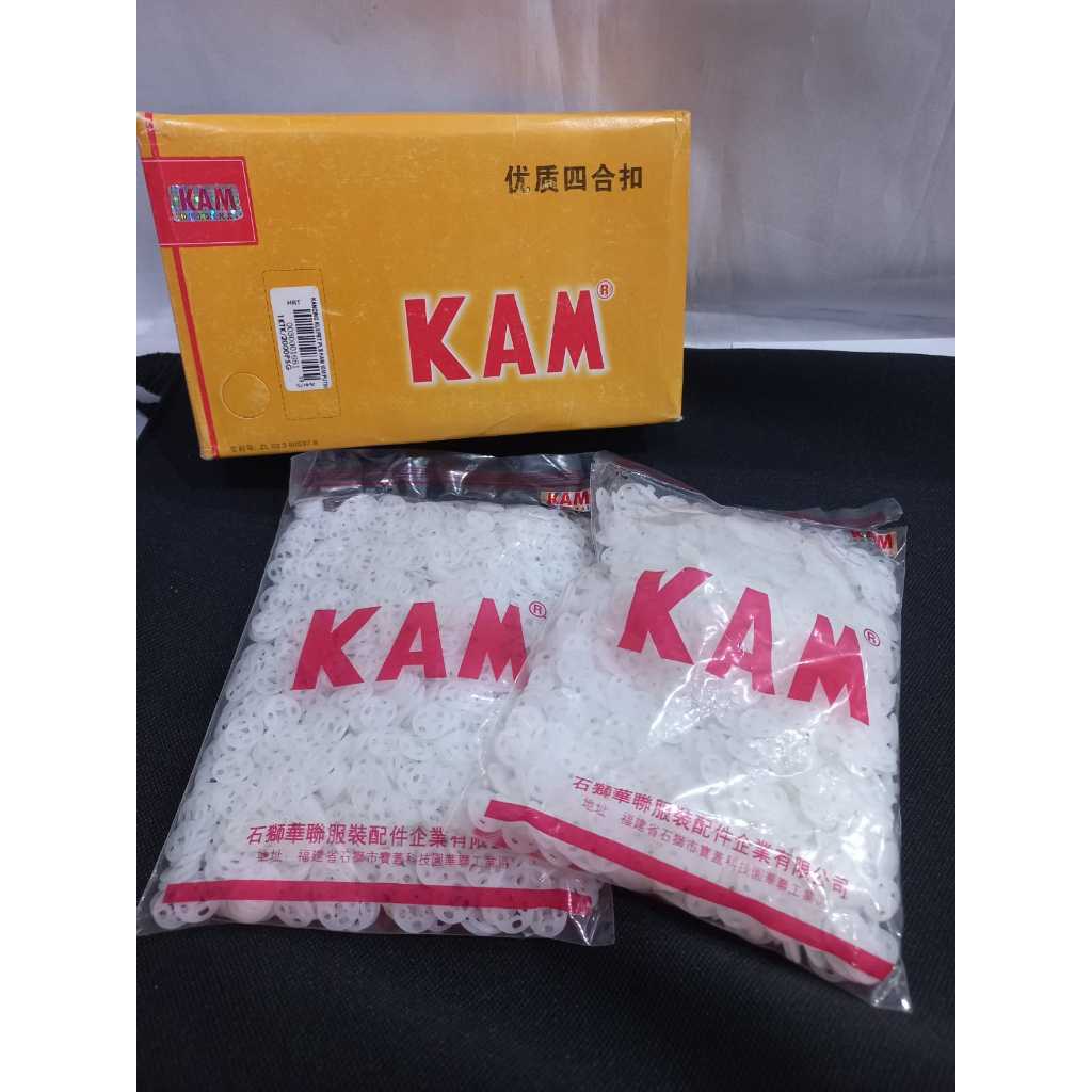 Kancing Cetet Jepret Plastik KAM 10mm | Putih Bening 1000 PCS