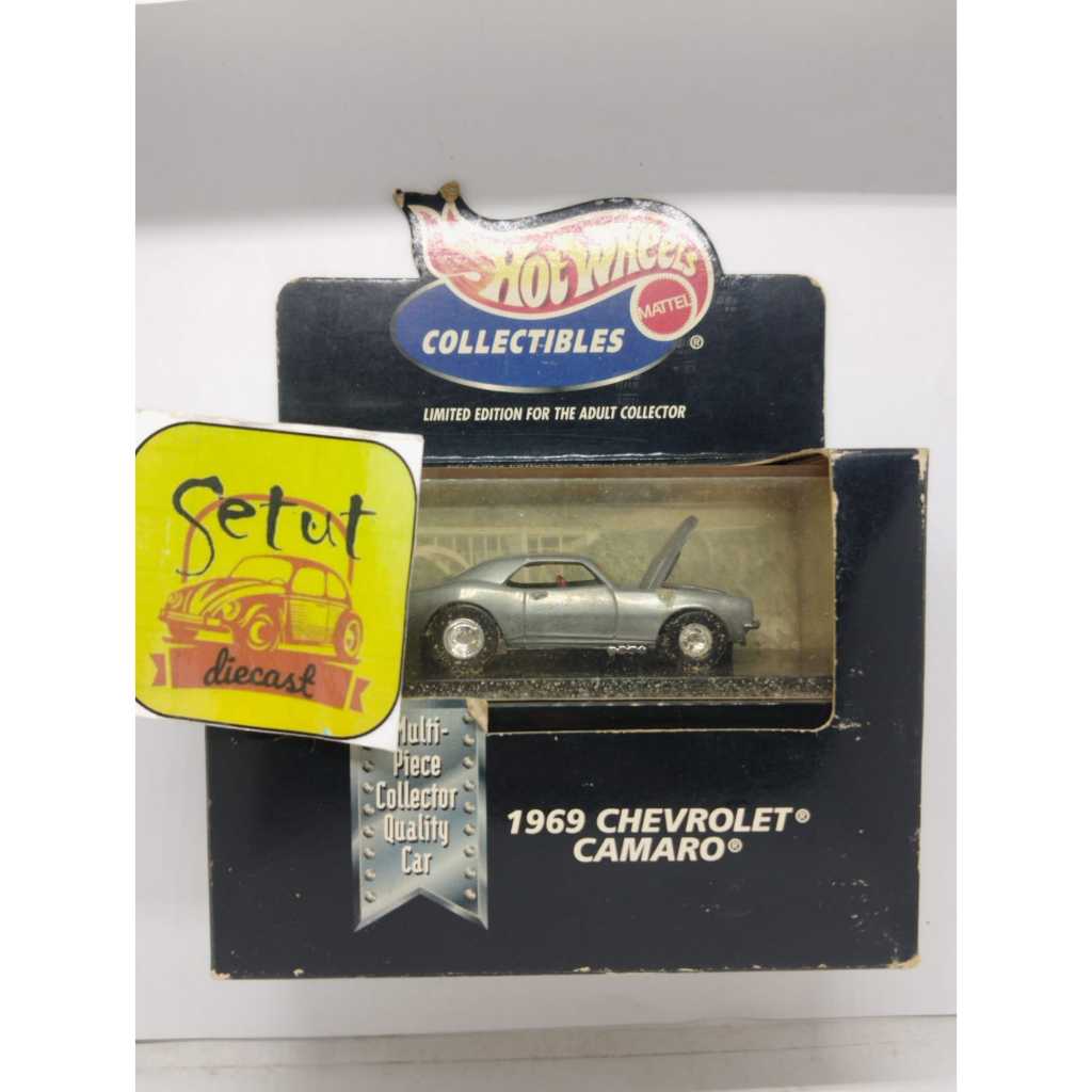 HOT WHEELS HOTWHEELS COLLECTIBLES 1969 CHEVROLET CAMARO SILVER BAN KARET RUBBER TIRES RARE
