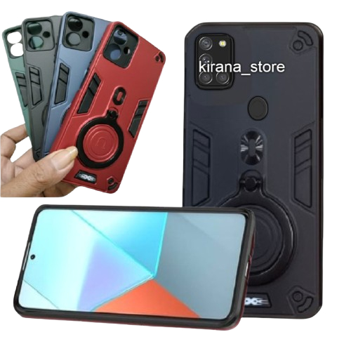 Case Hp Untuk Samsung A21S Hard Case Robot Kickstand Pro Camera stand holder