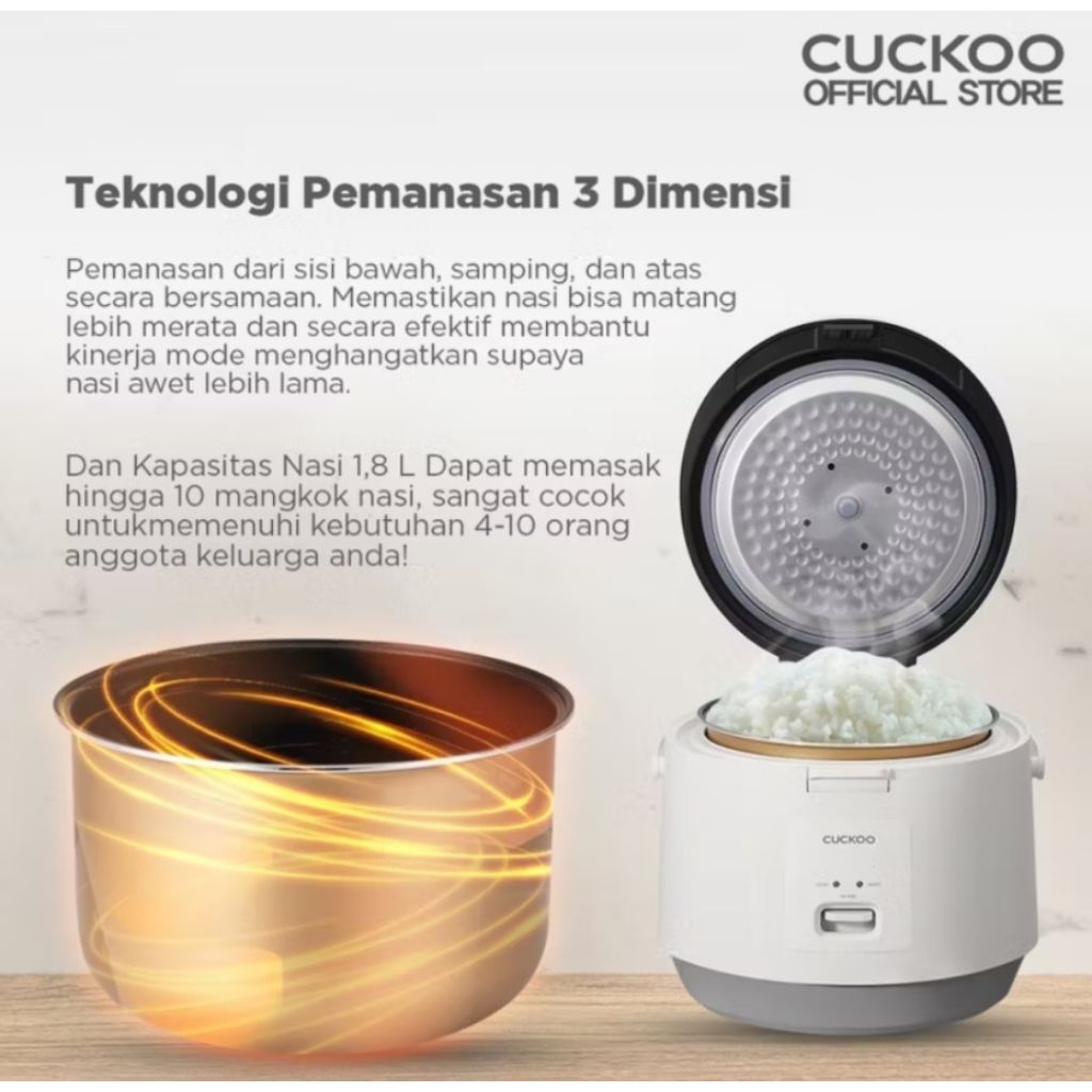 RICE COOKER CUCKOO 1,8 LITER MADE IN KOREA MECHANICAL RICE COOKER