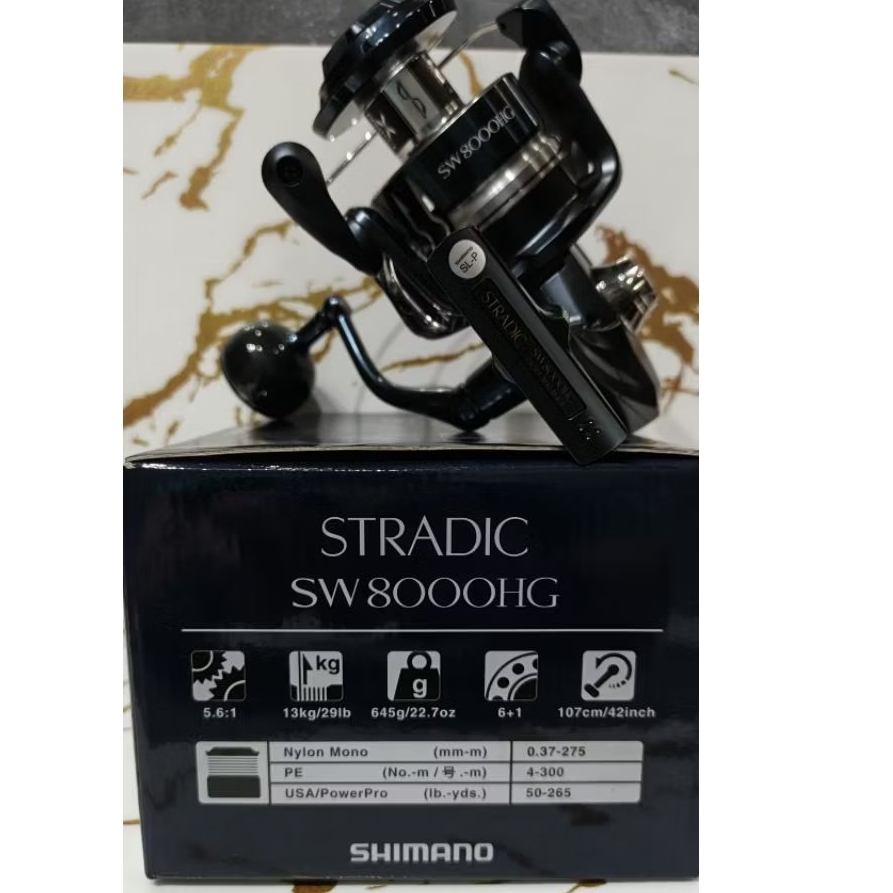 Reel Pancing Shimano Stradic SW 8000HG Original – Jigging Popping Laut Saltwater | Big game