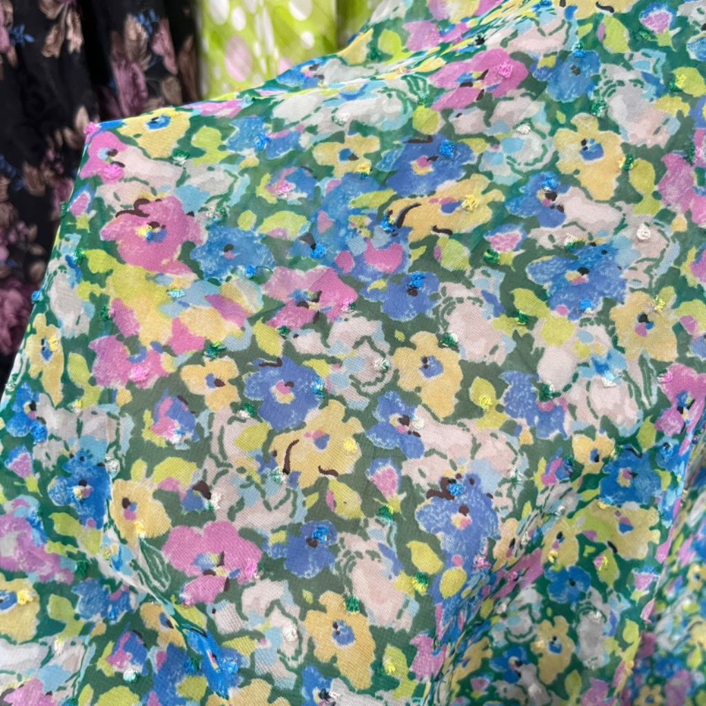 kain sifon rubia motif bunga bahan kebaya