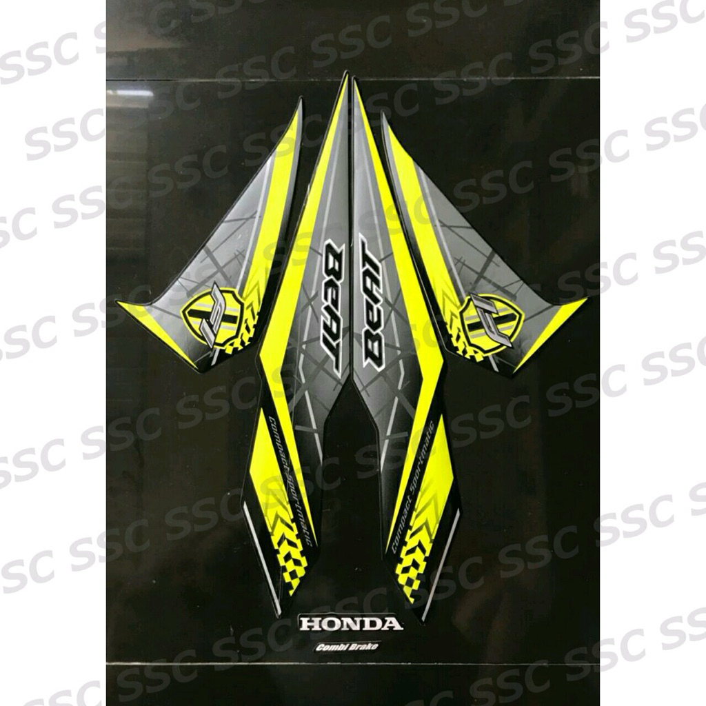 STRIPING STIKER BEAT FI ESP 2016 2017 HITAM HIJAU