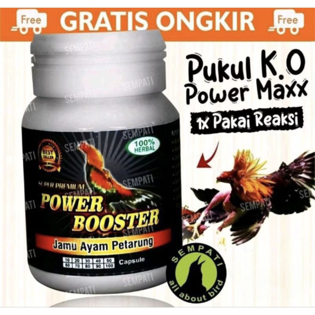 Power Booster Super Premium Jamu Ayam Petarung Ayam Aduan Ayam Jago Ayam Bangkok Ayam Jantan Pil Kap