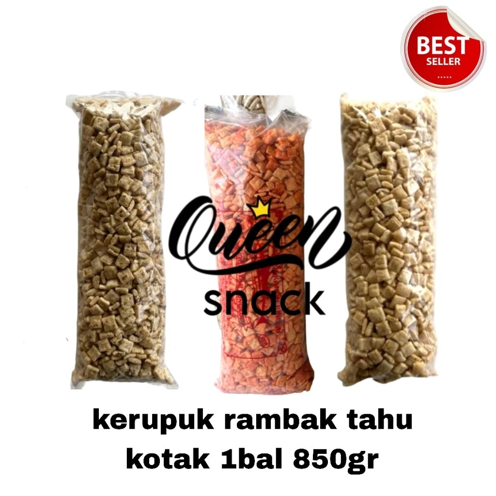 

1bal 850gr kerupuk rambak tahu kotak varian rasa murah enak nagih