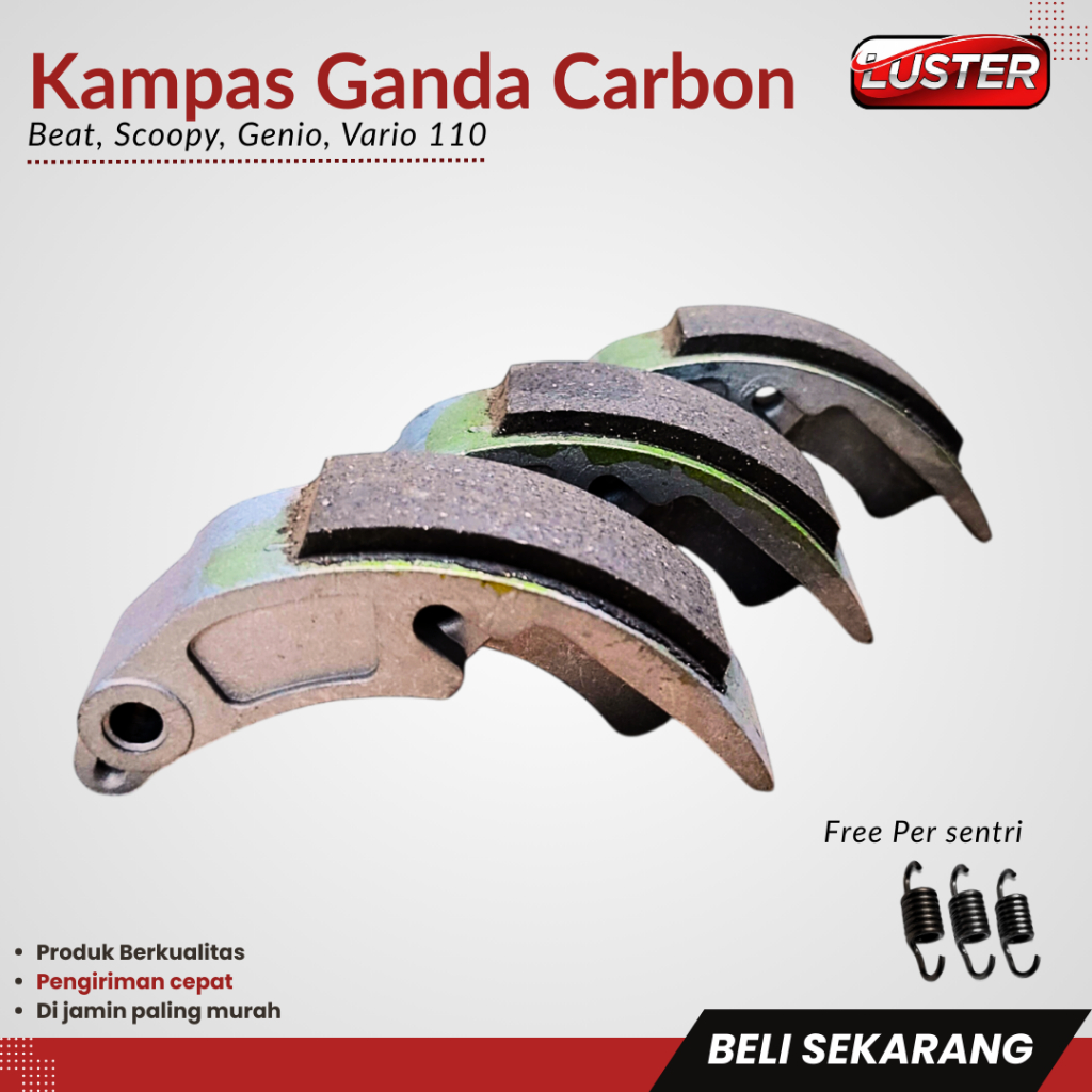 Kampas Ganda Kevlar Beat Scoopy Vario 110 || Kampas Ganda Carbon Kevlar Luster Beat Scoopy Vario