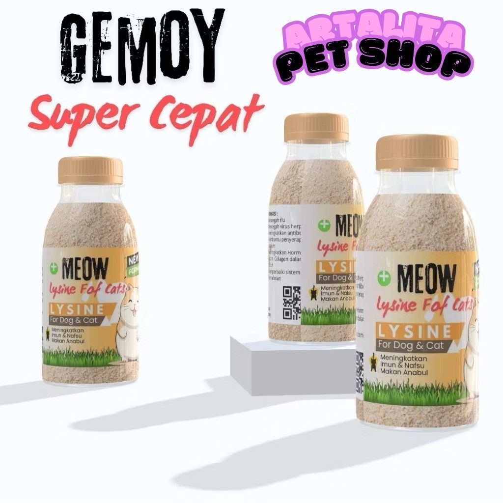 SUPLEMEN VITAMIN PENGGEMUK KUCING MEOW LYSINE
