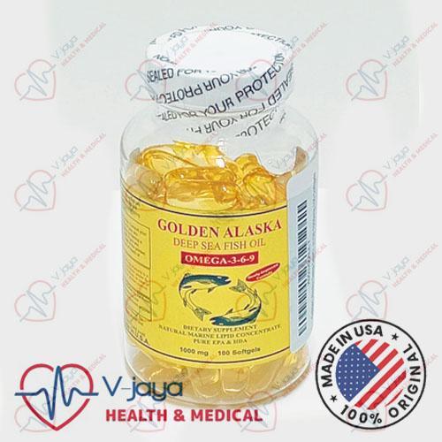 Golden Alaska Deep Sea Omega-3-6-9 Fish Oil 1000mg 100 Softgels