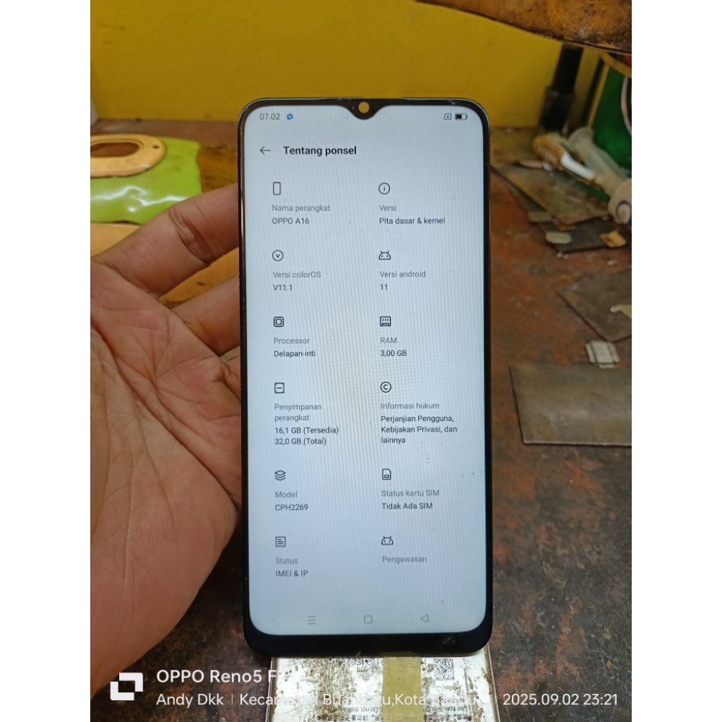 LCD Original Copotan khusus OPPO A16