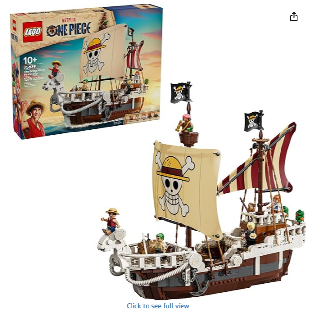 Lego ONE Piece The Going Merry Pirate Ship Building Blocks - Pretend Play Adventure Toy for Boys & G