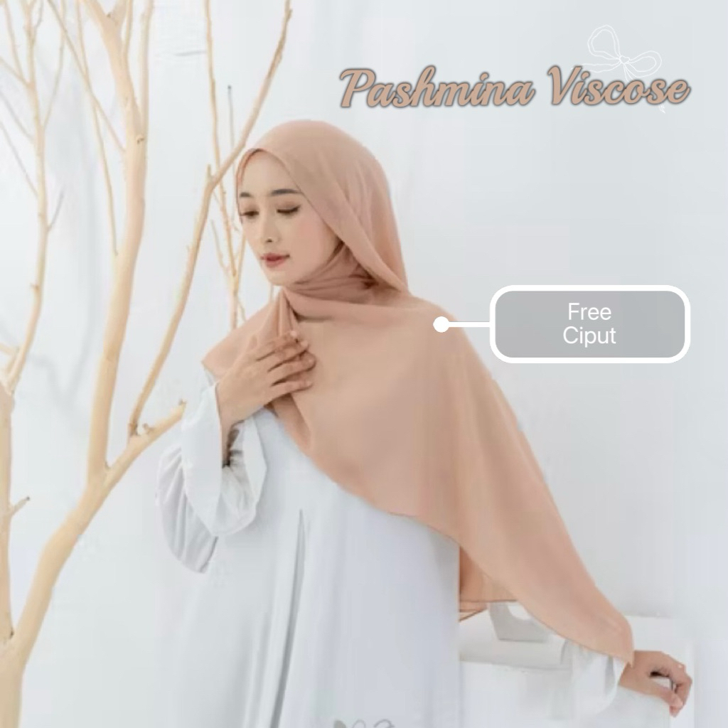 (free Ciput) Pashmina viscose Arabian Voille Premium |Hijab Pashmina | Hijab Viral Pashmina
