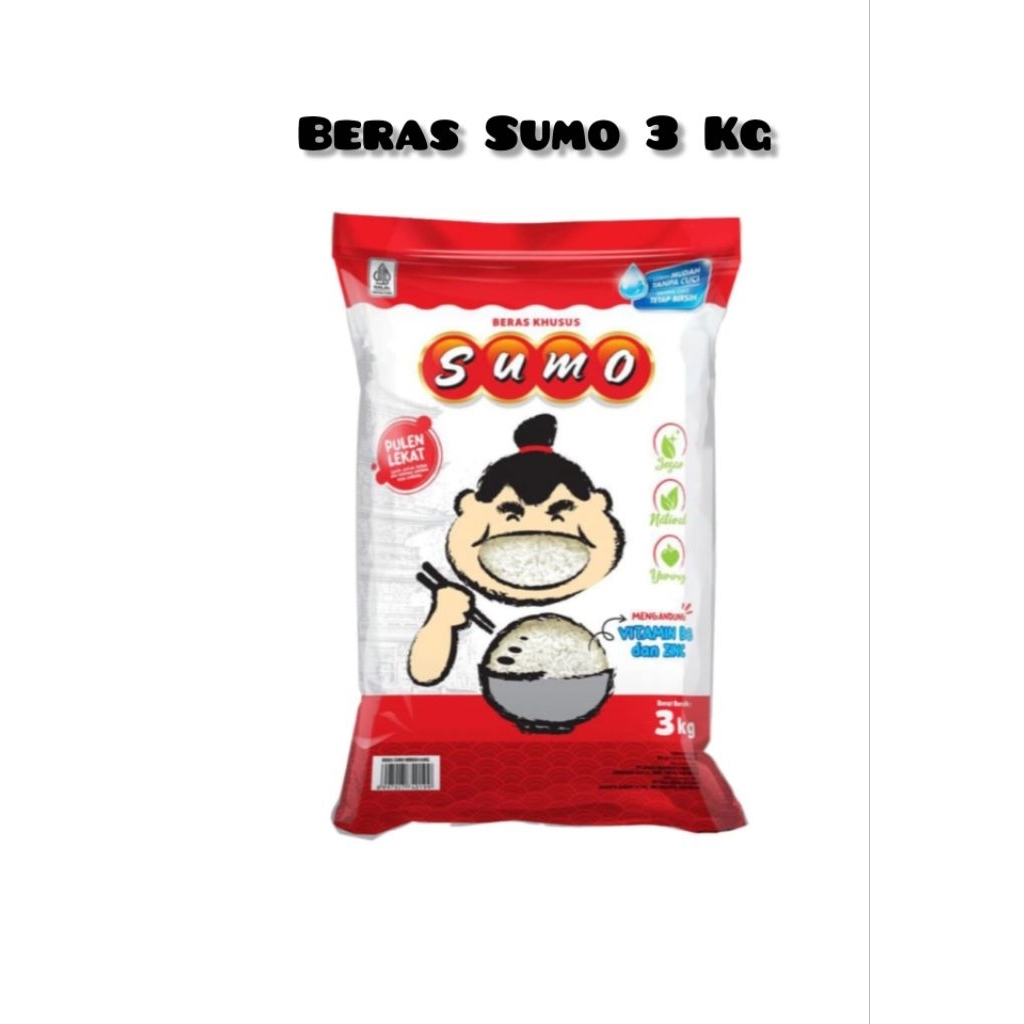 

Beras sumo kemasan 3 kg merah/Kuning
