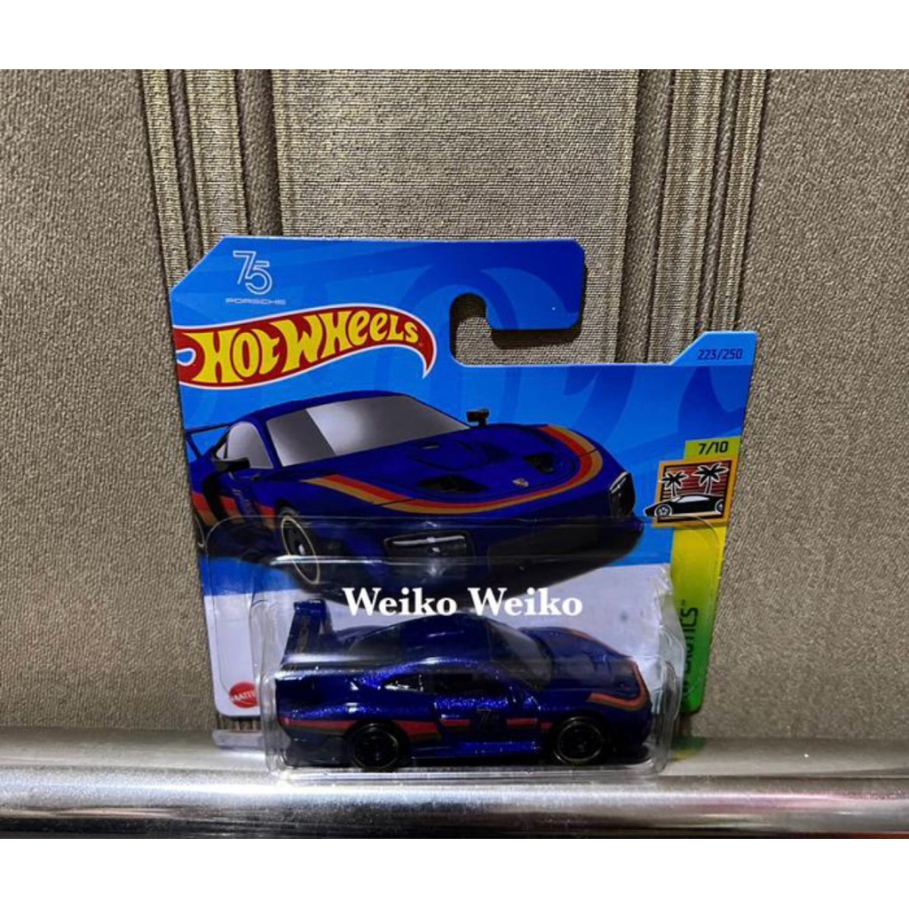 hotwheels short card porsche 935 blue