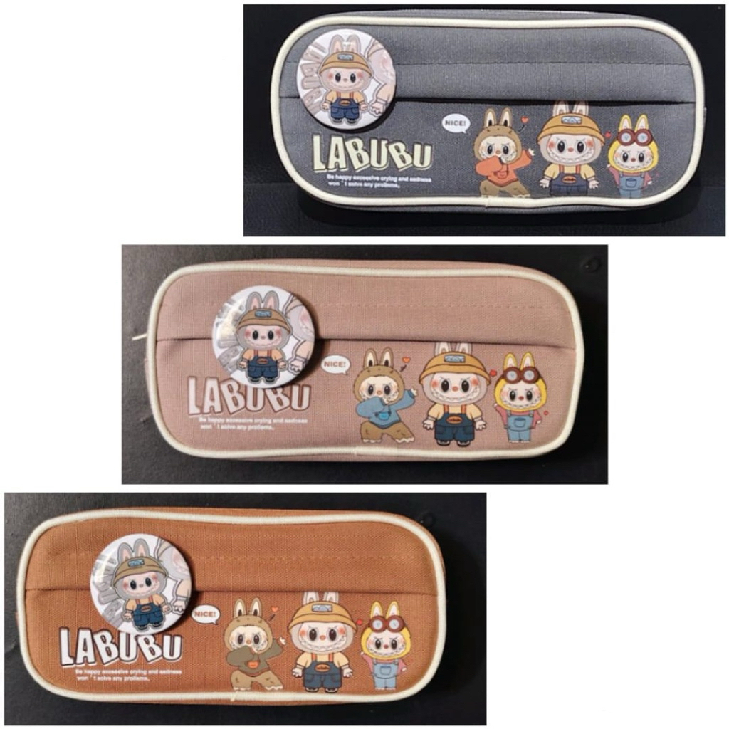 

TEMPAT PENSIL MOTIF KARTUN LABUBU PENCIL CASE KAPASITAS BESAR AESTHETIC Kotak Pensil Sekolah/Kantor Lucu Multifungsi