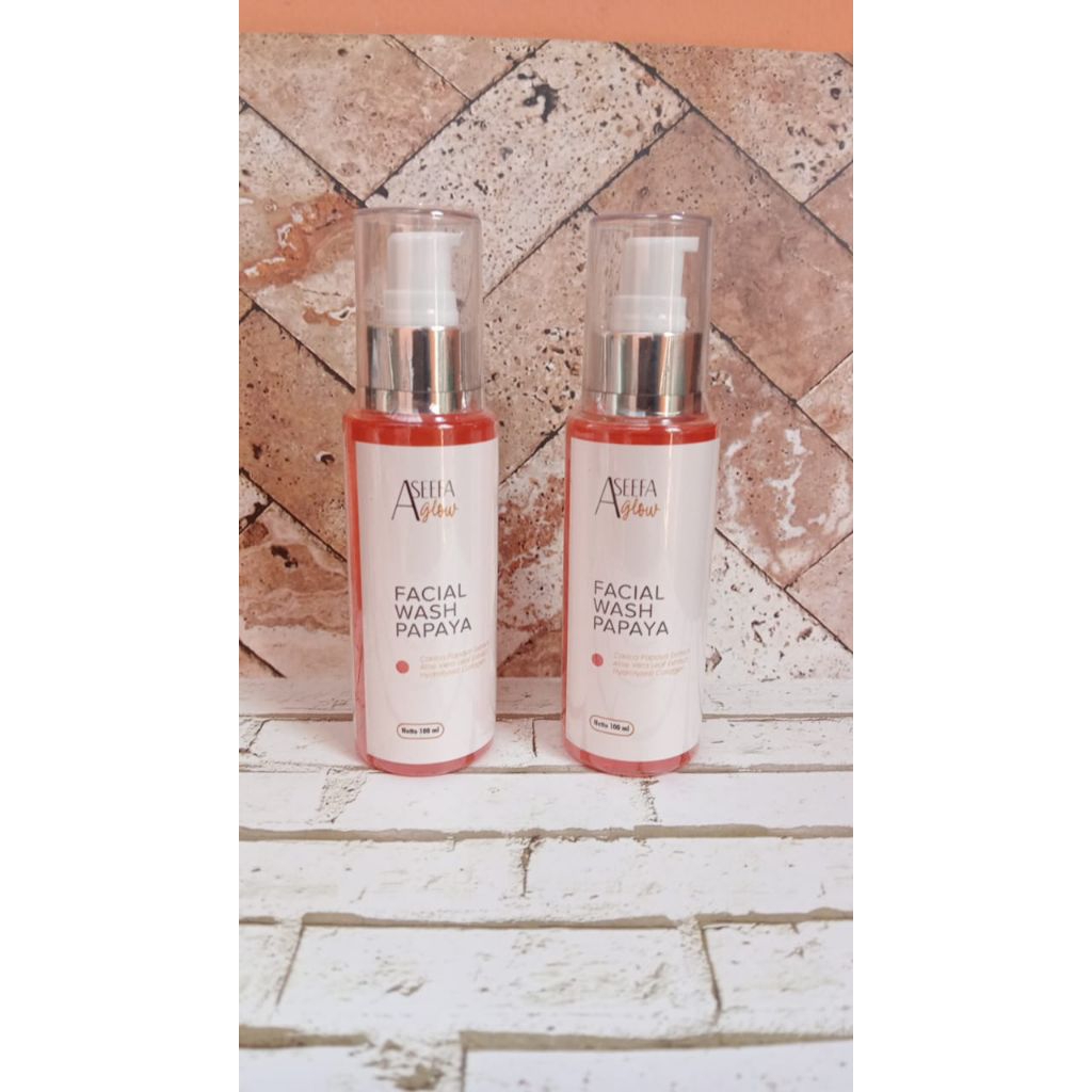 Facial Wash Pepaya | aseefa glow facial wash pepaya | merk lama facial wash lacos