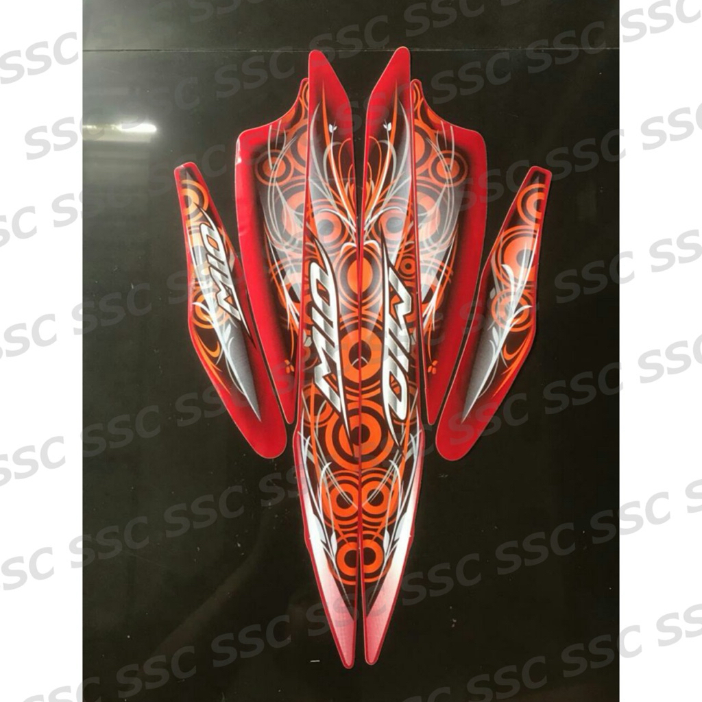STRIPING STIKER MIO SMILE 2011 MERAH
